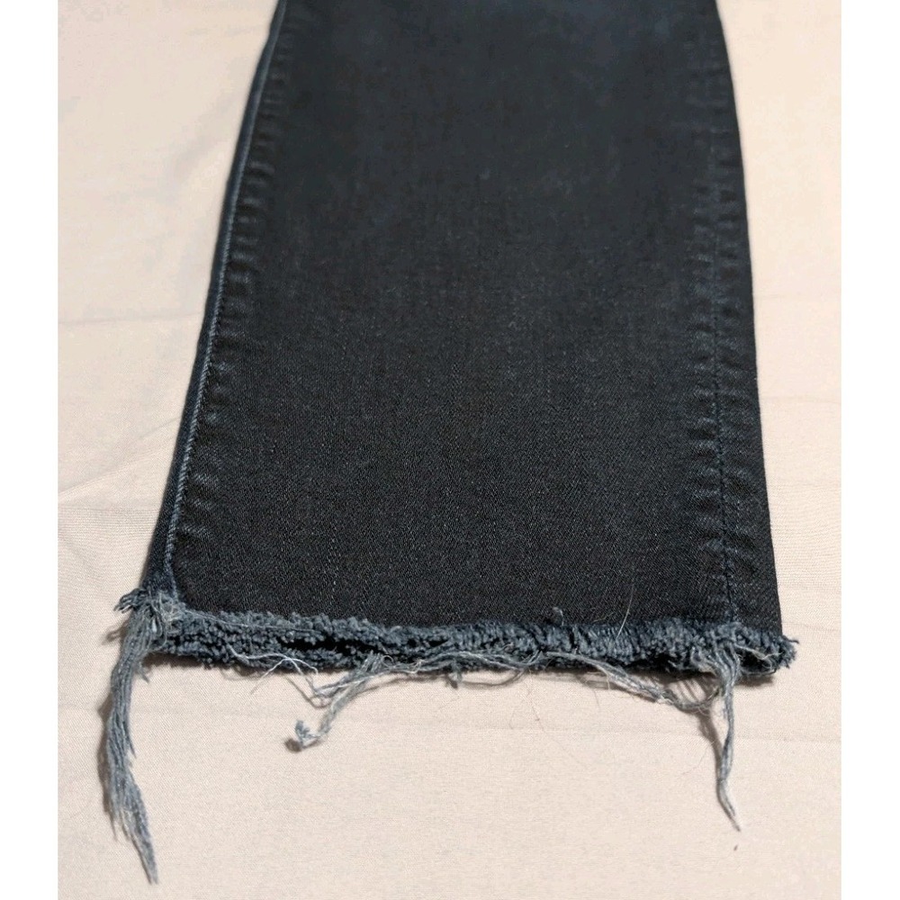 Mother The High Waisted Looker Ankle Fray Jeans Women's 33 Dark Wash Skinny - Picture 9 of 11